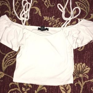 off the shoulder white top from forever 21